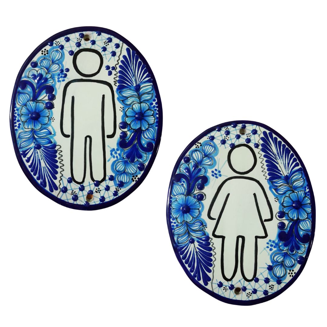 Set de placas para baño | Talavera 100% original