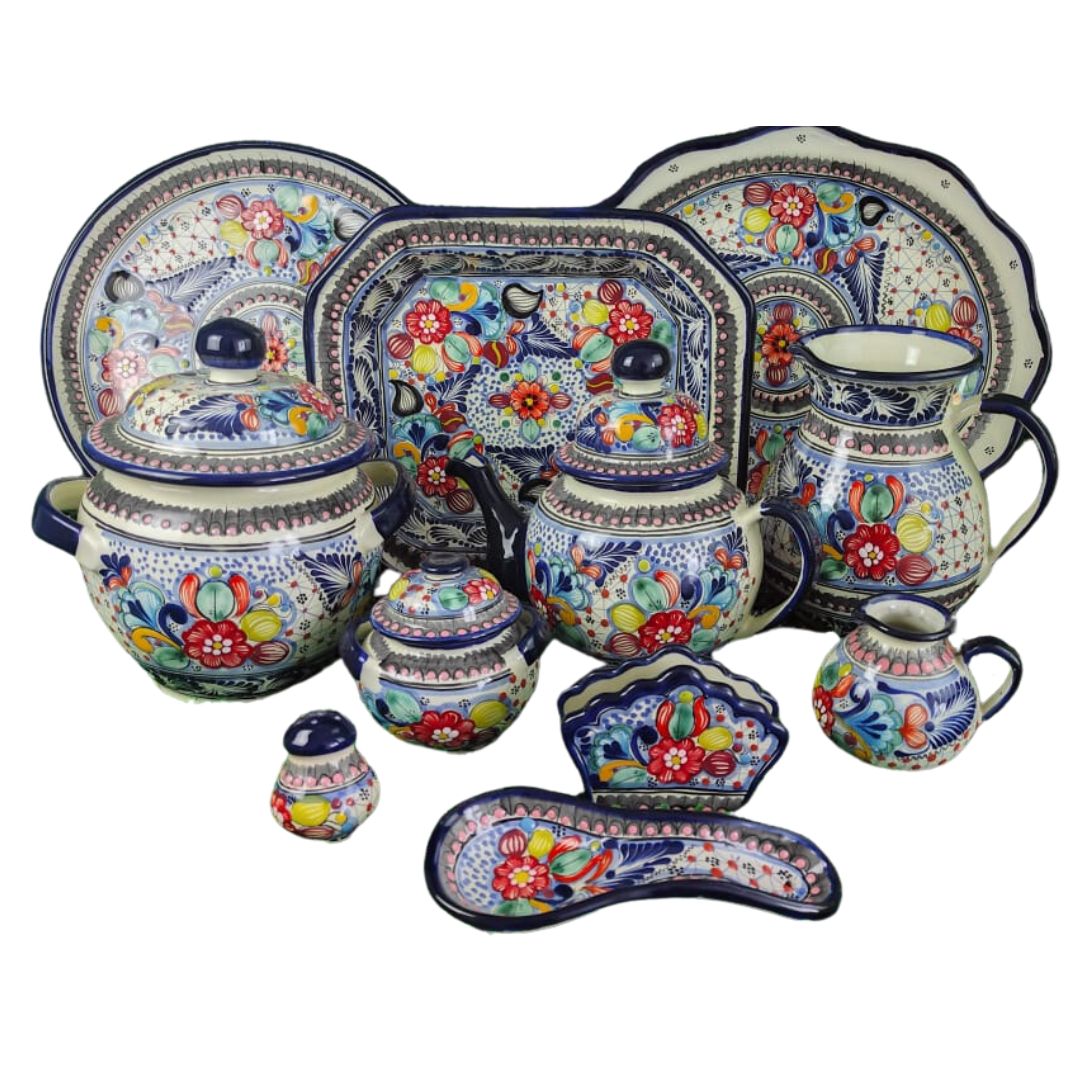 Vajilla "Flores de primavera" | Talavera 100% original