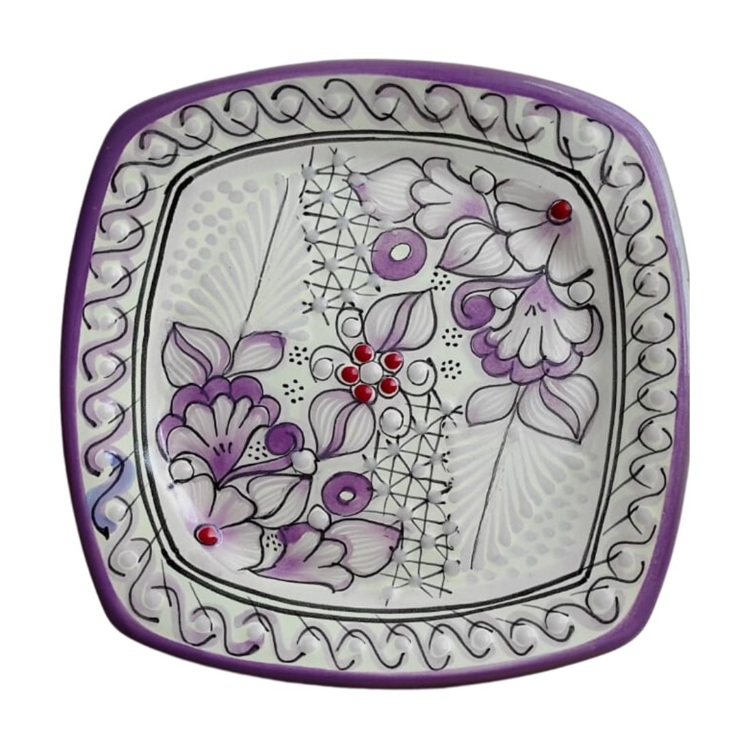 Plato cuadrado 25cm | Talavera 100% original