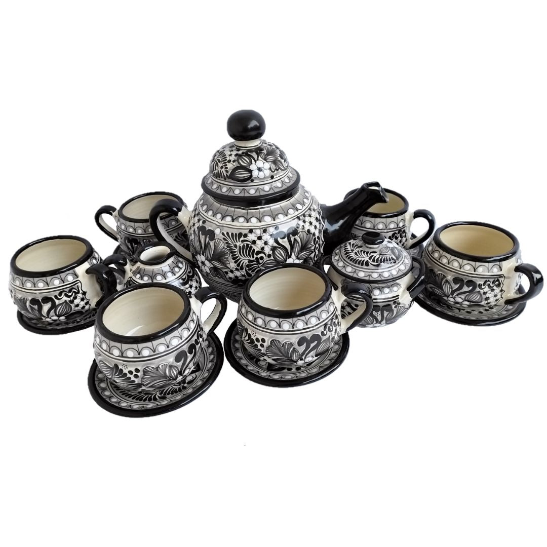 Vajilla "Blanco y negro" | Talavera 100% original