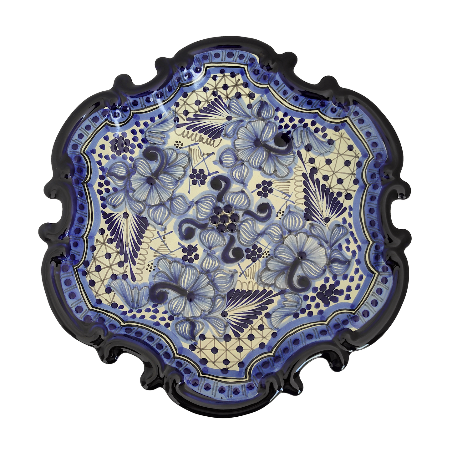 Plato estilo barroco 30cm | Talavera 100% original