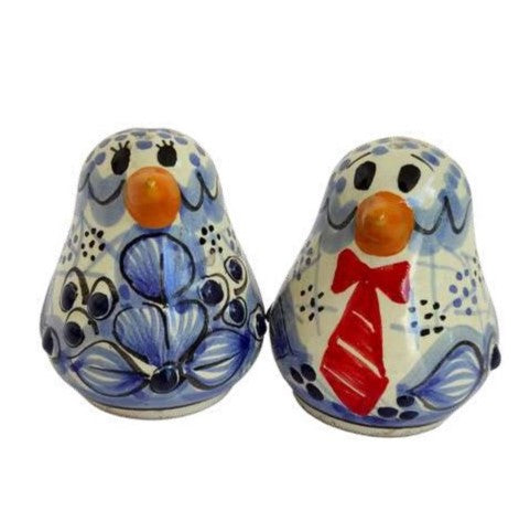 Set de salero y pimentero "pingüinos" | Talavera 100% original