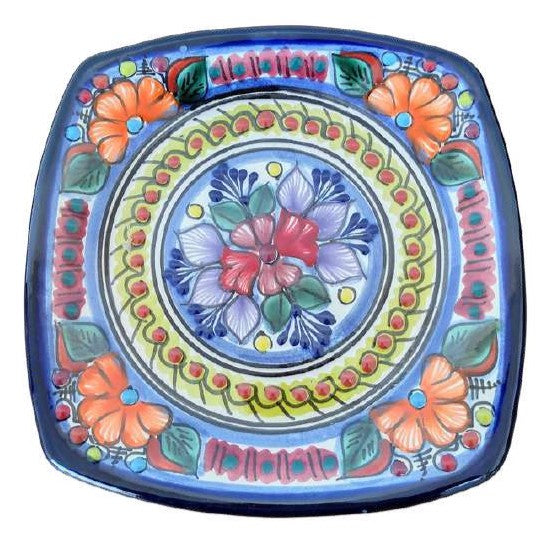 Plato cuadrado 20cm de talavera – TALAVERA CASA ISIDRO RAFAELA