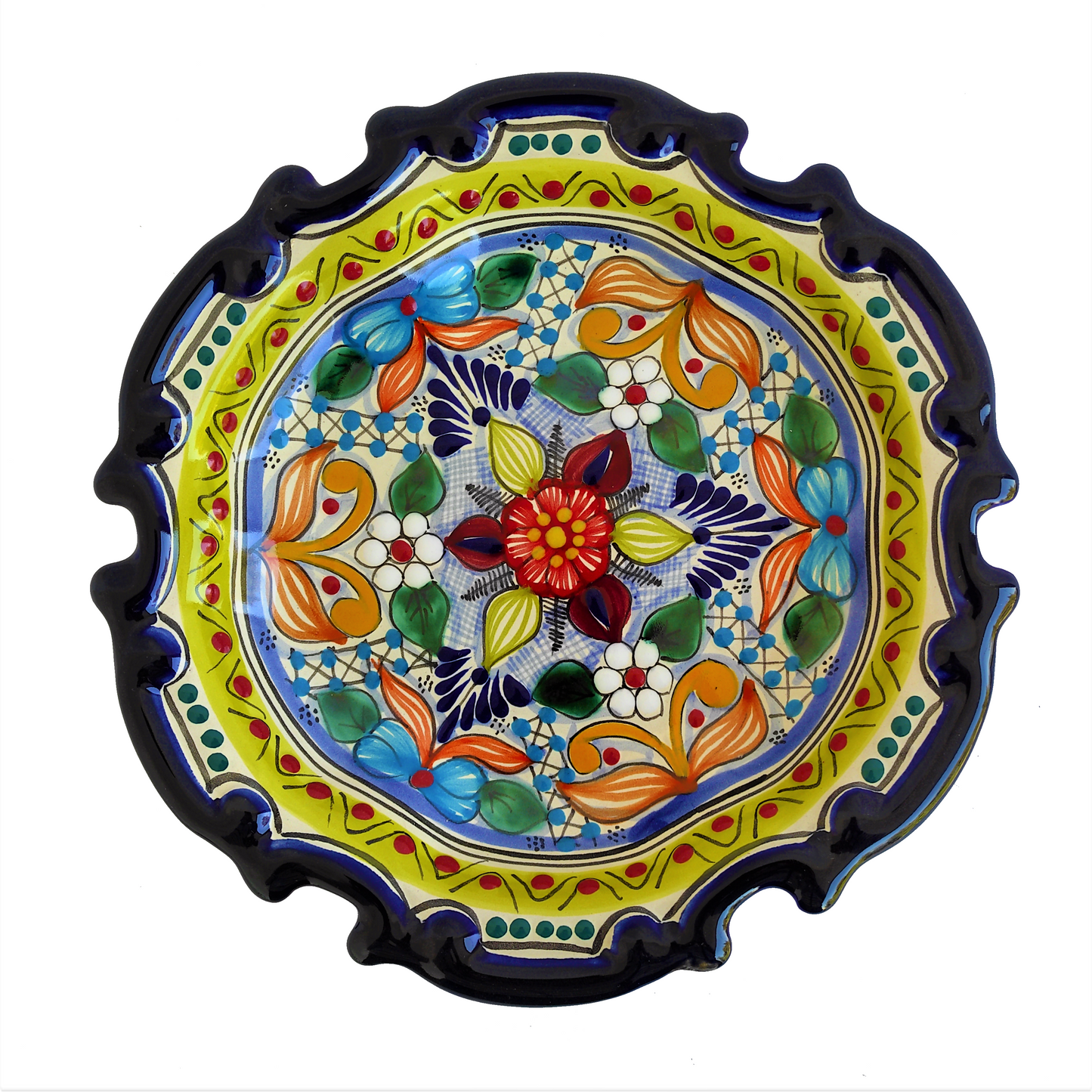 Plato estilo barroco 25cm | Talavera 100% original