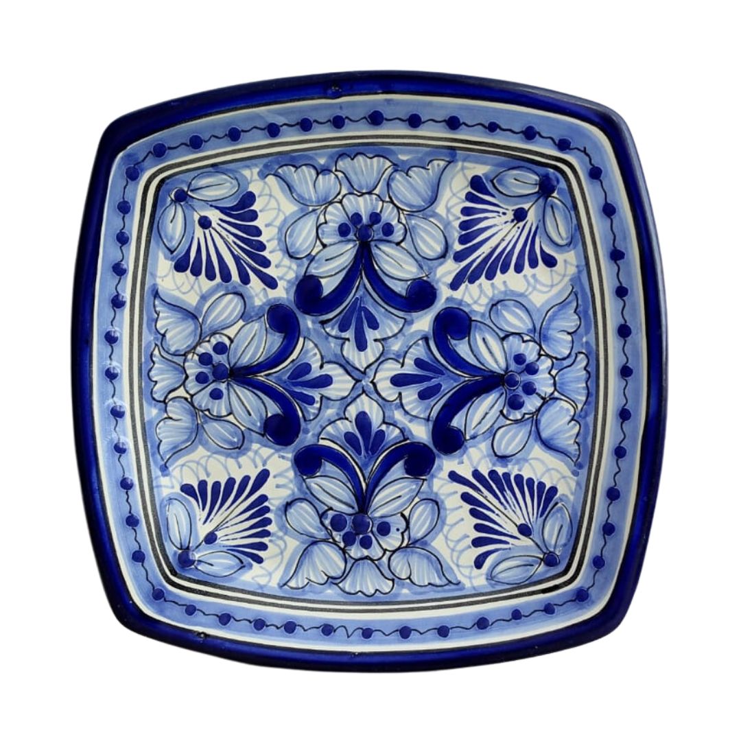 Plato cuadrado 25cm de talavera – TALAVERA CASA ISIDRO RAFAELA