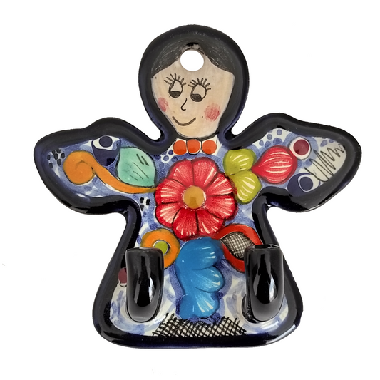 Porta llaves de ángel pequeño | Talavera 100% original